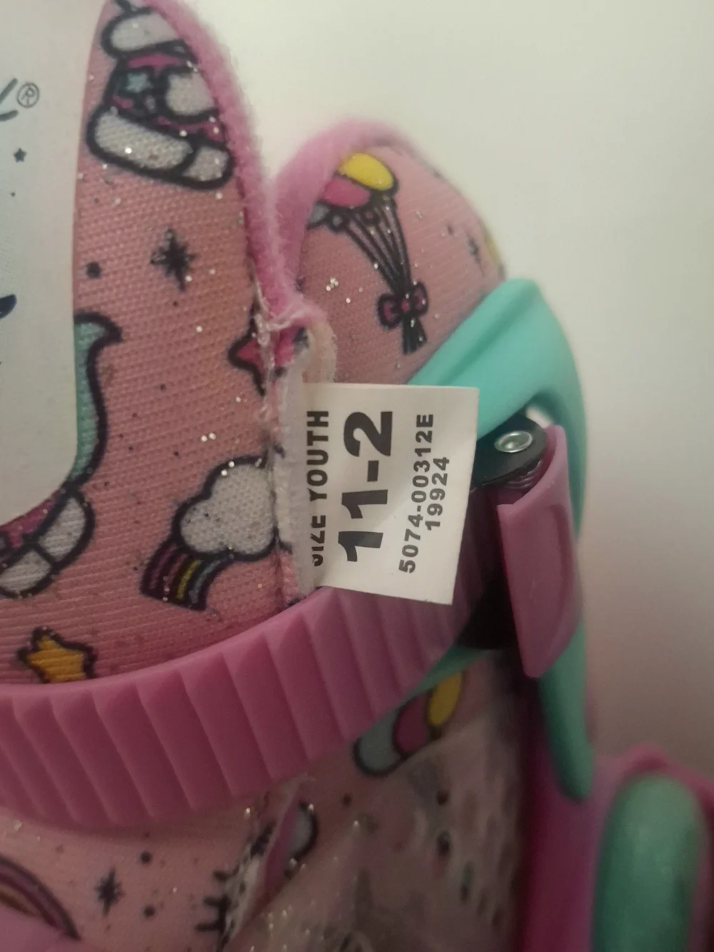 Hello Kitty Inspired Pink & Teal Kids Adjustable Roller Skates